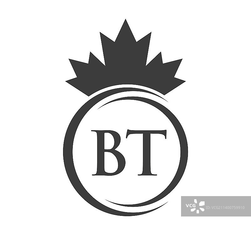 字母bt枫叶标志模板符号图片素材