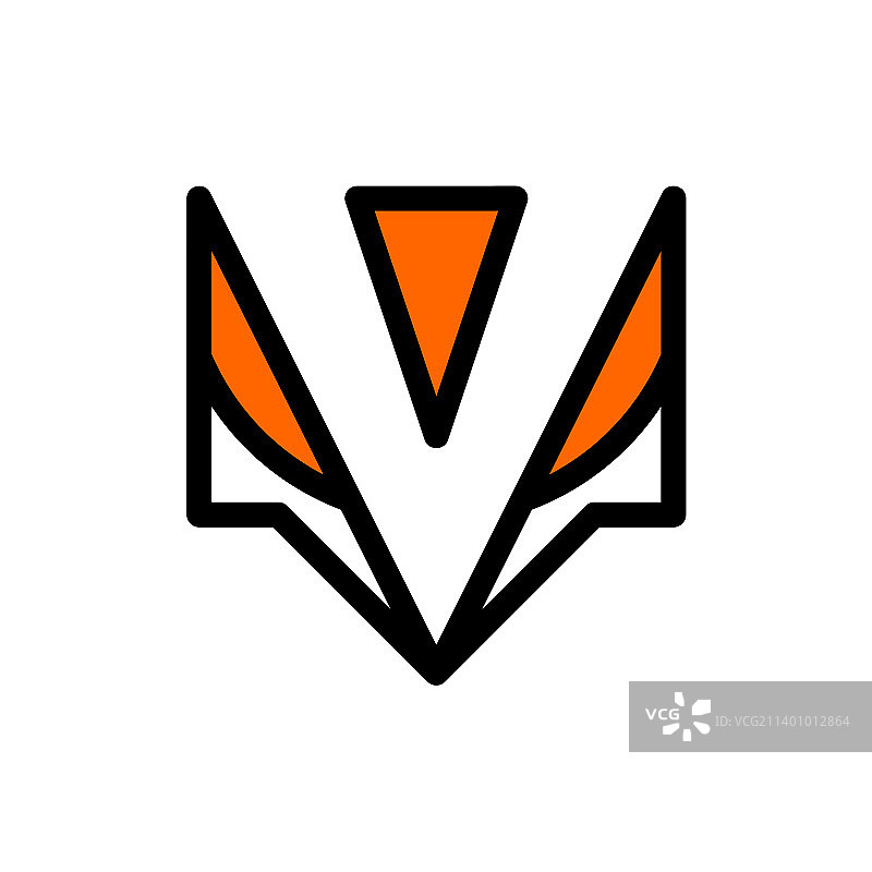 字母v狐的标志设计图片素材