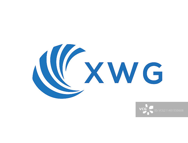 XWG字母logo设计在白色背景XWG图片素材