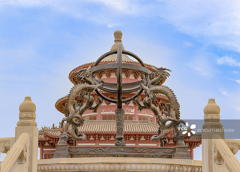 宁夏吴忠青铜峡金沙湾旅游区---浑天仪图片素材