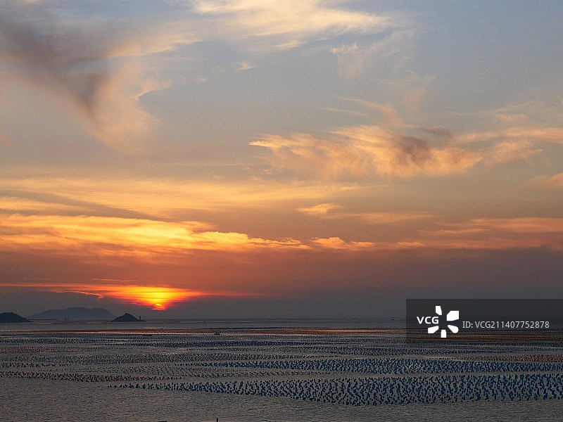 中国广东南澳岛的日落风光图片素材