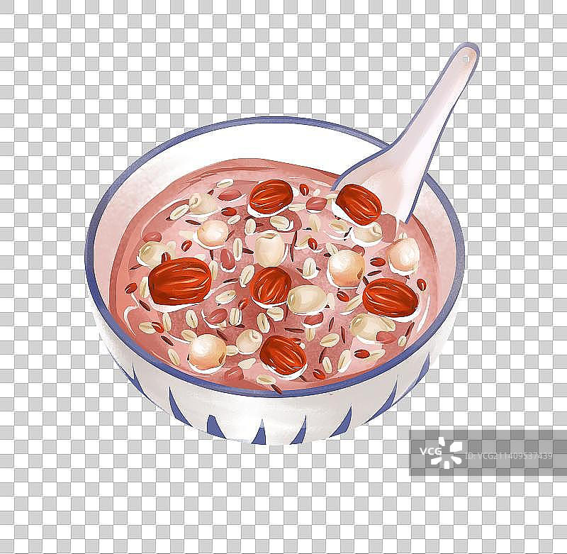 中国传统节日 腊八粥食材插画元素图片素材