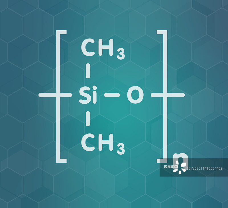 硅油化学结构，说明图片素材
