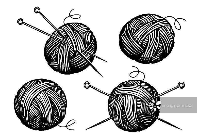毛线绞纱针线球编织图片素材