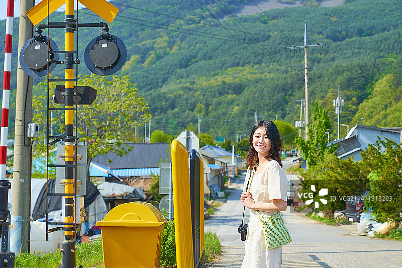 郊外风景，韩国，独自旅行，旅行图片素材