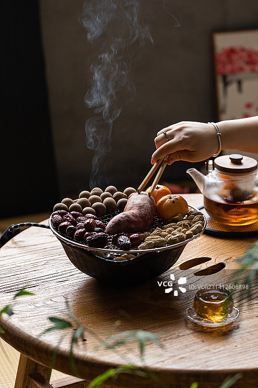 围炉煮茶生活方式茶道图片素材