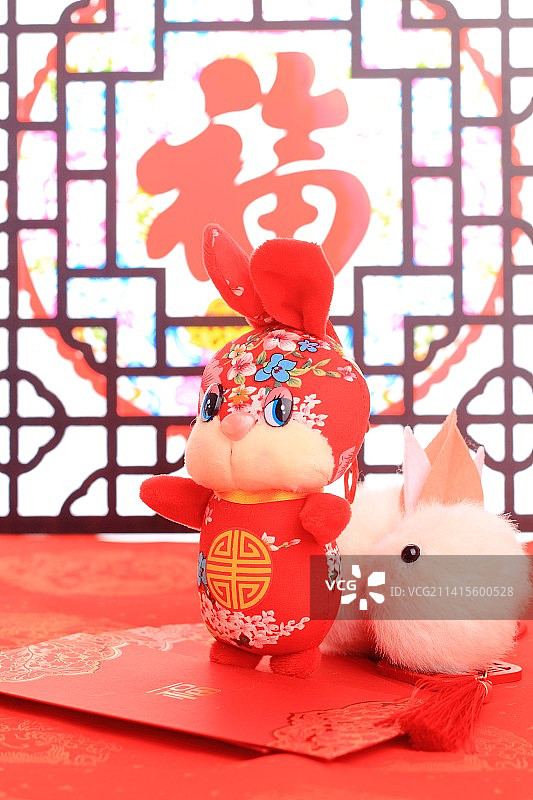 中国文化传统节日癸卯兔年春节静物图片素材