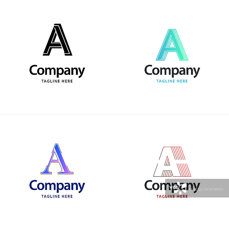 字母一个大标志包装设计创意现代图片素材