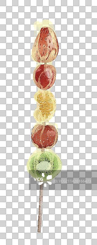 水果冰糖葫芦插画元素图片素材