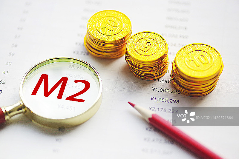 金融理财概念图片—M2 广义货币供应量图片素材