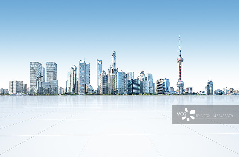 上海城市建筑平台广场图片素材