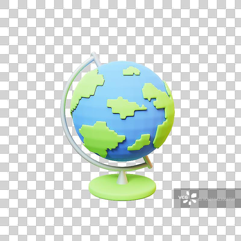 3D立体地球仪元素图片素材