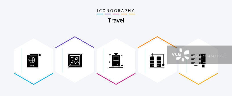 旅行25字形图标包包括旅行图片素材