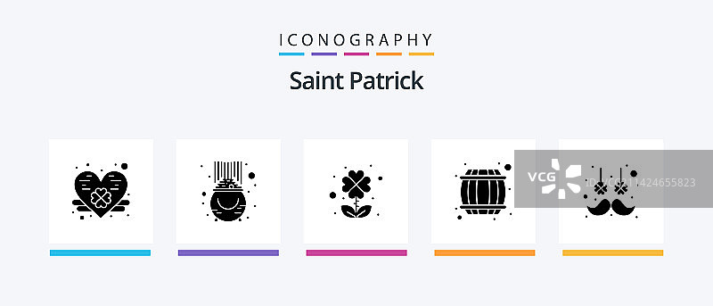 圣帕特里克字形5图标包包括图片素材