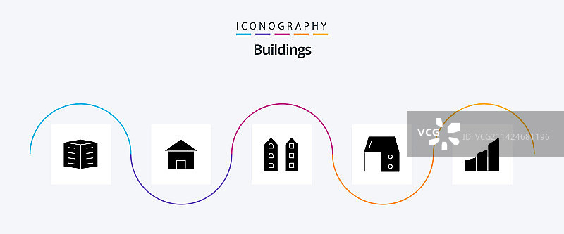 建筑字形5图标包包括家具图片素材
