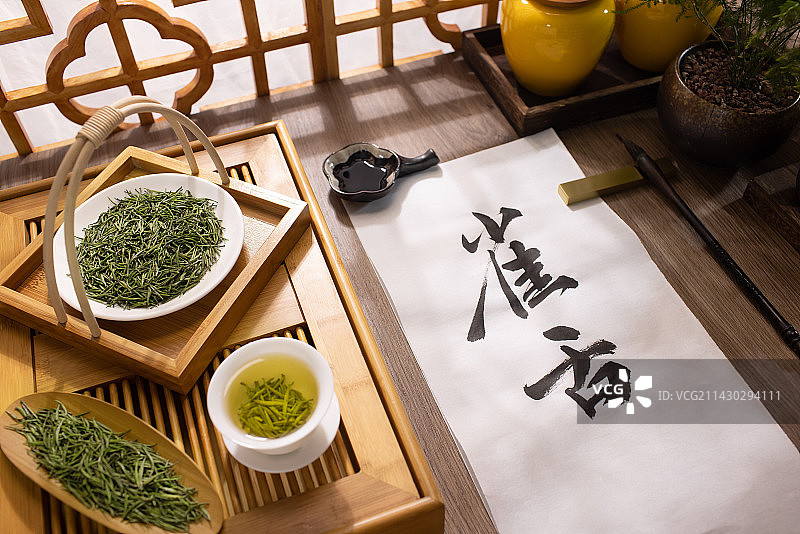 雀舌,书法,茶,中国元素图片素材