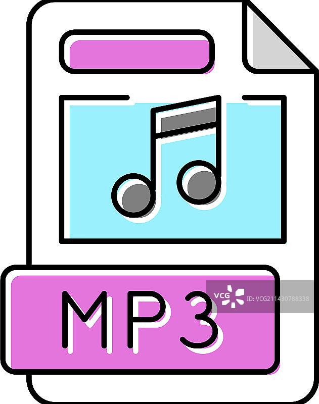 Mp3文件格式文件颜色图标图片素材