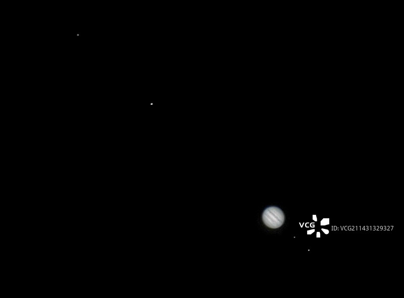 木星和它的伽利略卫星图片素材