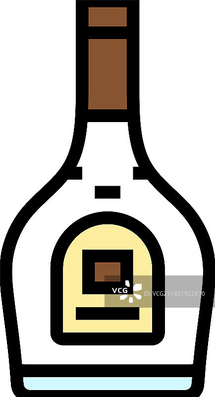 白兰地玻璃瓶颜色图标图片素材