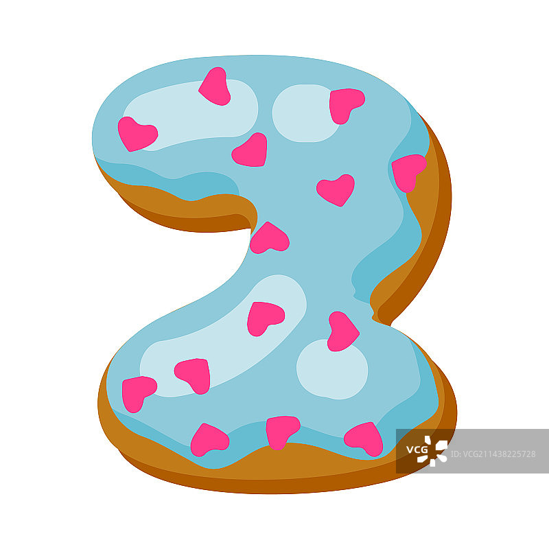 甜甜圈字体的2号图片素材