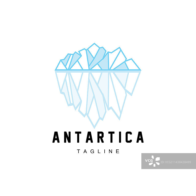 山峰标志南极冰山标志设计图片素材