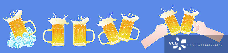 夏季冰饮啤酒扎啤国际啤酒日图片素材