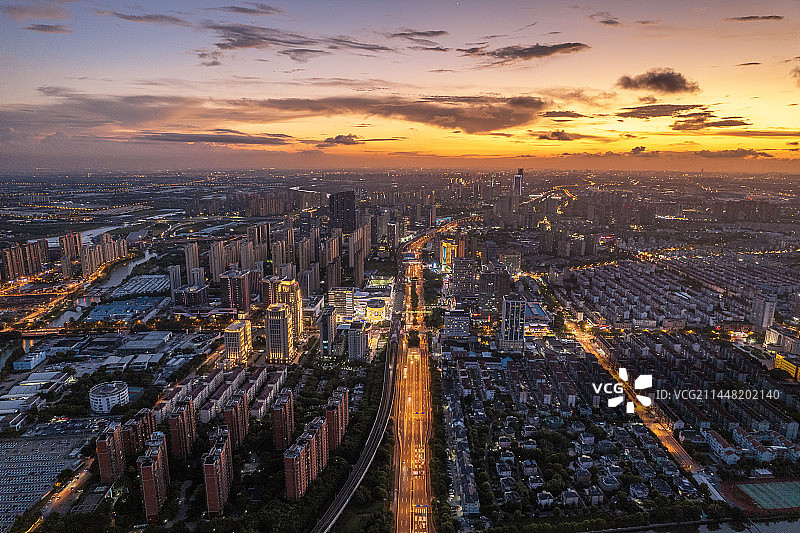 上海-苏州日落图片素材