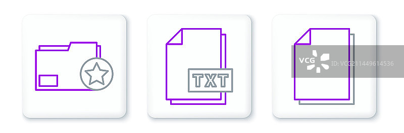 设置行文件文件夹与星号和TXT文件图片素材