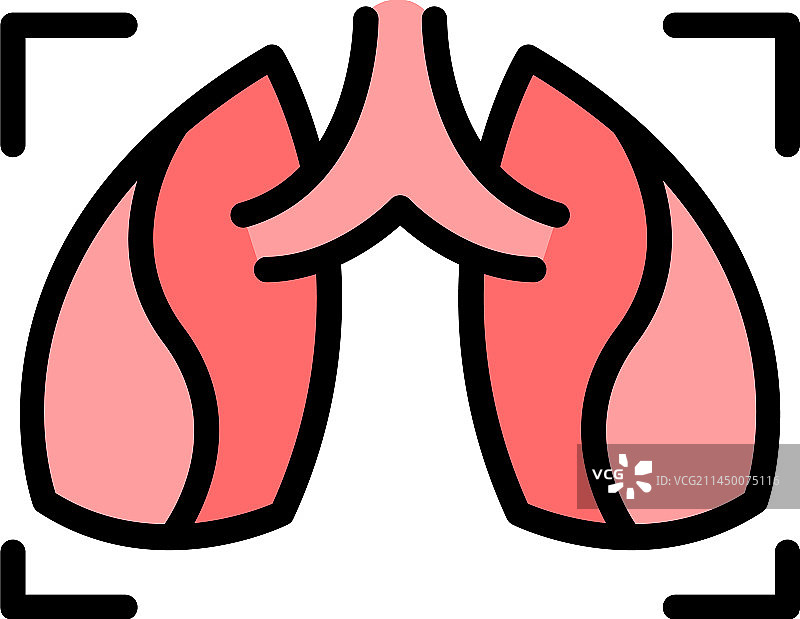 肺部x线示平图片素材