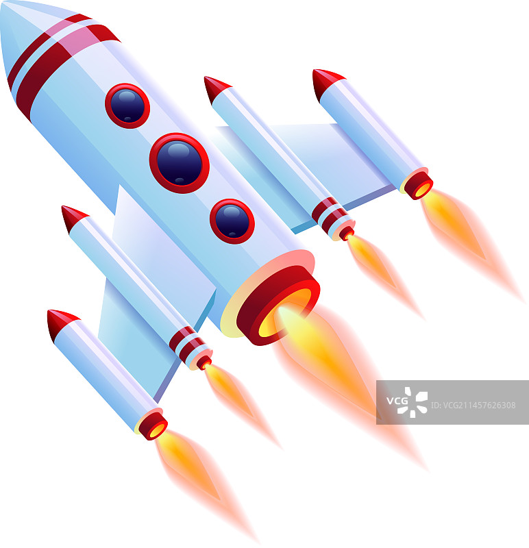 卡通飞船图标飞行火箭空间图片素材