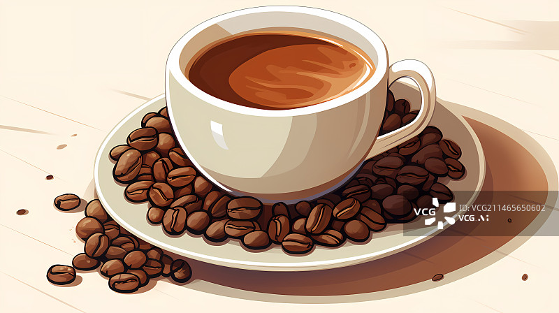 【AI数字艺术】咖啡插画图片素材