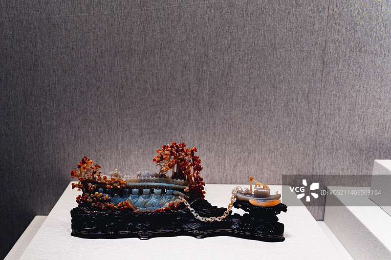 中国工艺美术馆非遗馆玛瑙雕件图片素材
