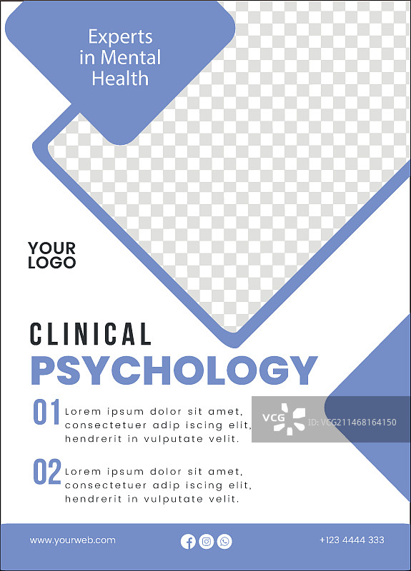 临床心理学传单模板图片素材