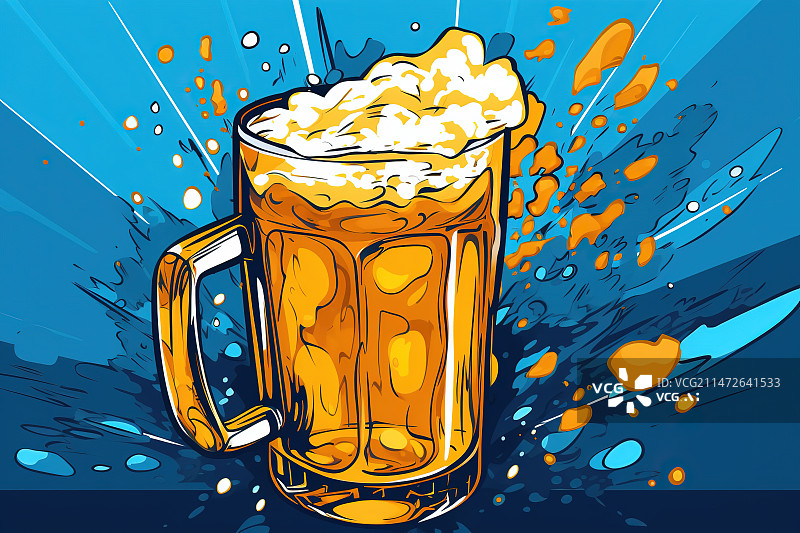 【AI数字艺术】酒吧里的啤酒图片素材