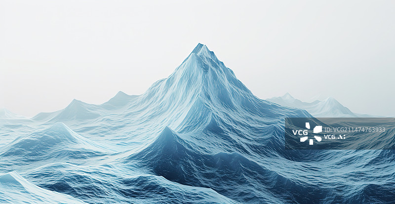 【AI数字艺术】的冰山和浮冰图片素材