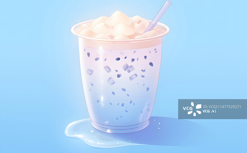 【AI数字艺术】奶茶等距设计图片素材