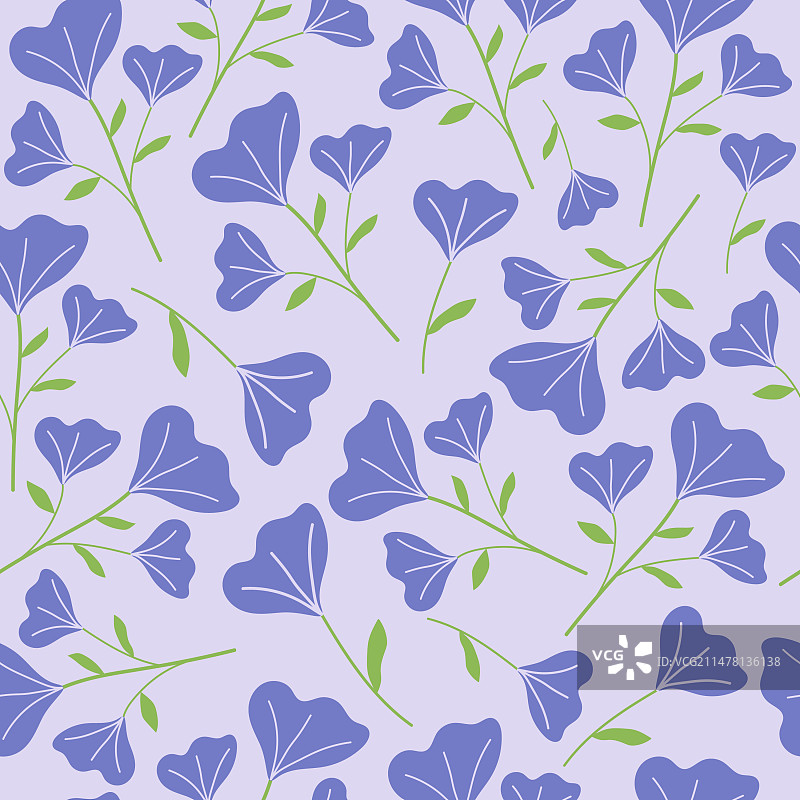 无缝图案与紫丁香花五颜六色可爱图片素材