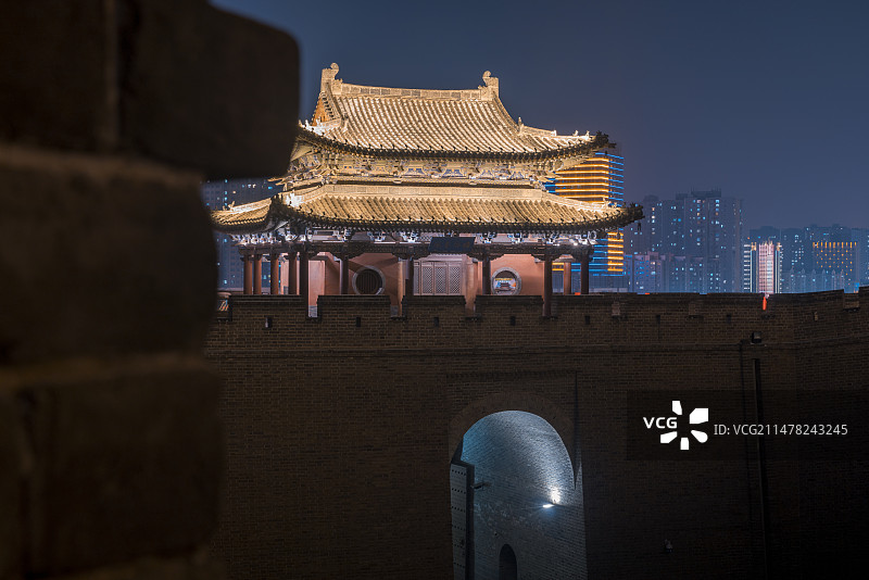 全国重点文物保护单位山西省大同市古城墙遗址图片素材