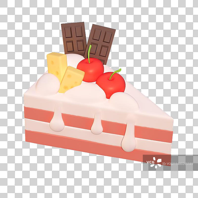 甜品美食奶油蛋糕卡通3D插画元素图片素材