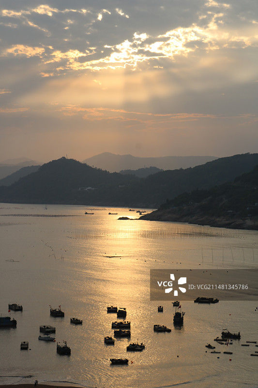 霞浦东壁日落 海边绝美黄昏图片素材