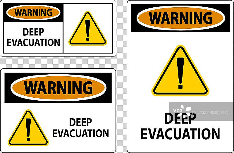 深度疏散警告标志图片素材