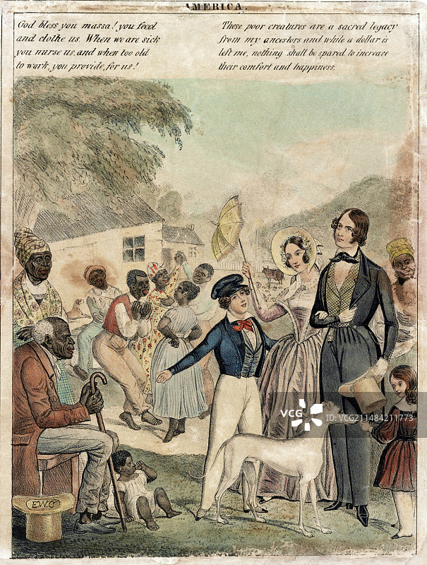 19世纪40年代美国的奴隶制图片素材