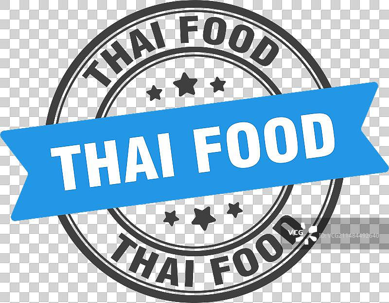 泰国食品标签上透明的泰国食品标签图片素材