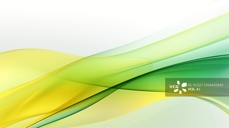 【AI数字艺术】动态流体黄色与绿色KV主视觉商务科技PPT背景图片素材