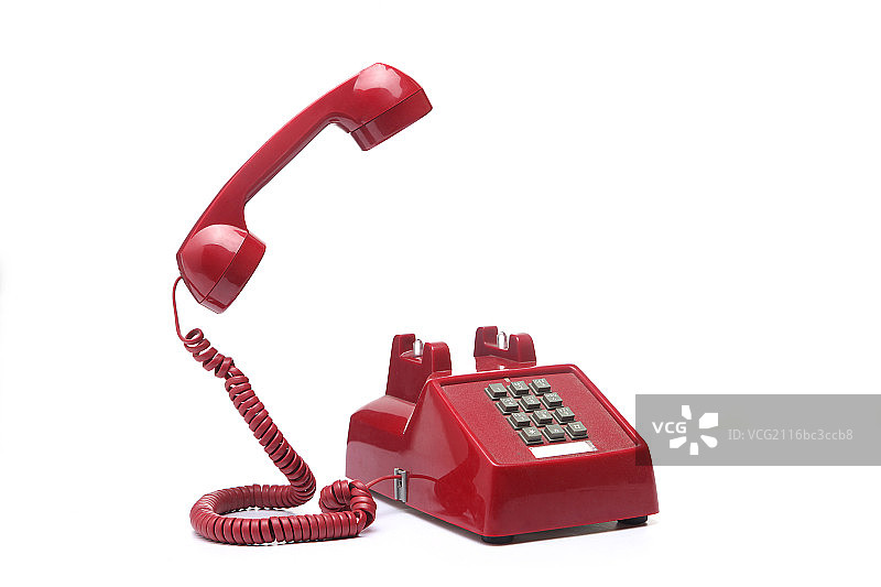 红色的老式电话图片素材