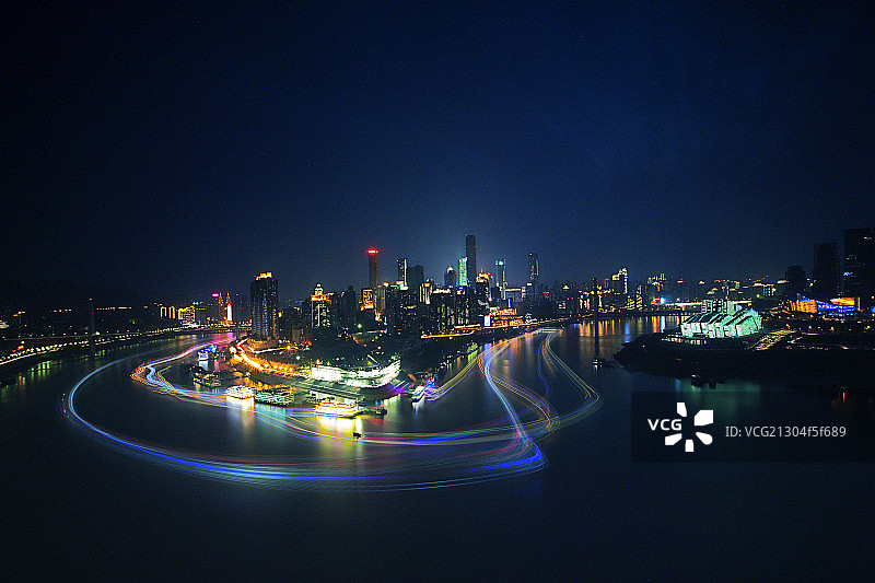 重庆城市建筑夜景图片素材