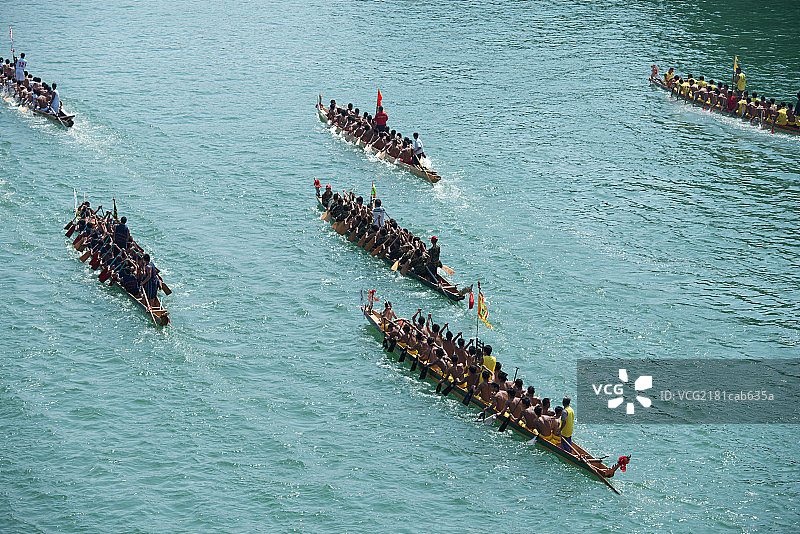 广西柳州市划龙舟比赛图片素材