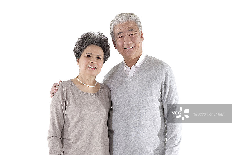 东方中老年夫妇肖像图片素材