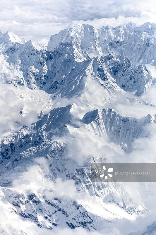 西藏雪山航拍图片素材