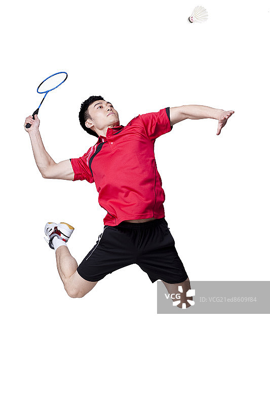 运动员打羽毛球图片素材